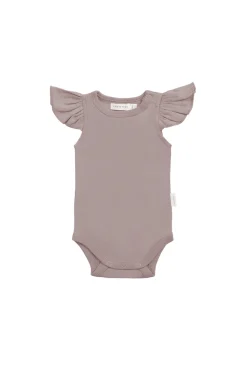 Organic Cotton Fleur Bodysuit - Softest Mauve