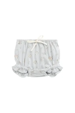 Organic Cotton Frill Bloomer - Petite Fleur Blue
