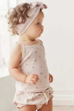Organic Cotton Frill Bloomer - Meredith Violet