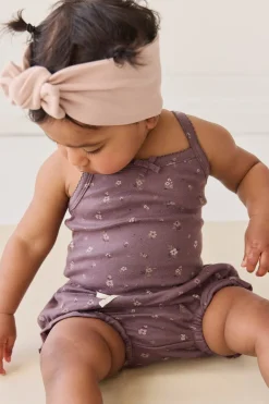 Organic Cotton Frill Bloomer - Goldie Huckleberry Large