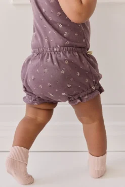 Organic Cotton Frill Bloomer - Goldie Huckleberry Large
