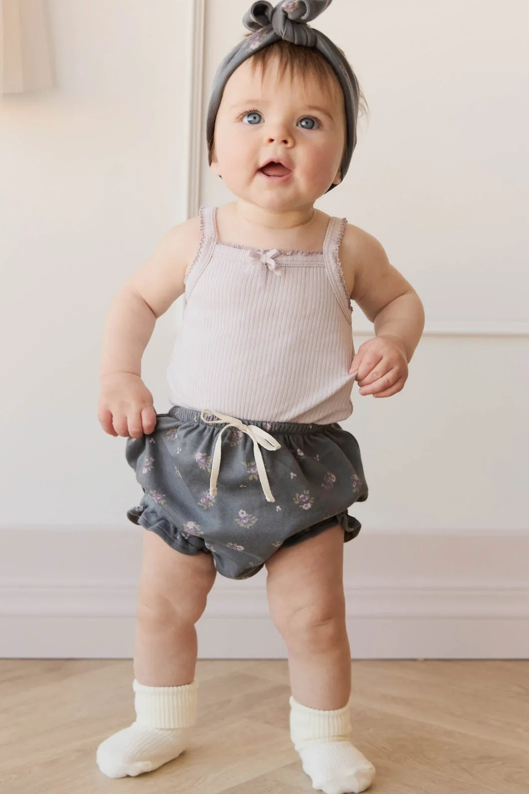 Organic Cotton Frill Bloomer - Simone Lava