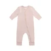 Organic Cotton Gracelyn Zip Onepiece - Shell Pink