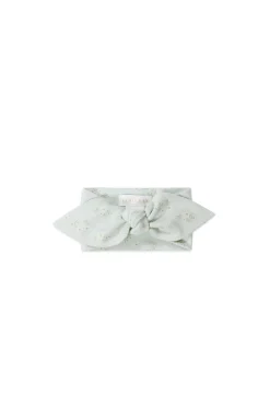 Organic Cotton Headband - Rose Floral Smoke