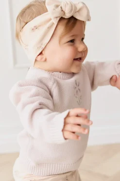 Organic Cotton Headband - Goldie Bouquet Pink Tint