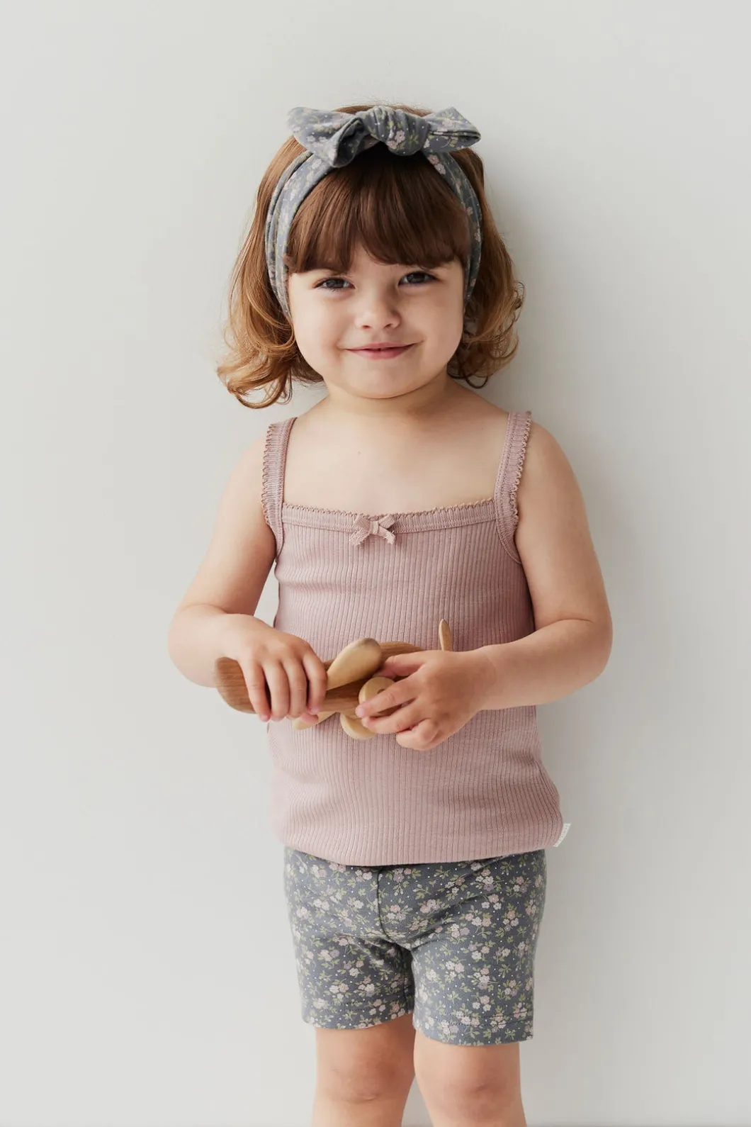 Organic Cotton Headband - Rosalie Floral Lava