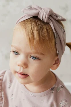Organic Cotton Headband - Lauren Floral Fawn