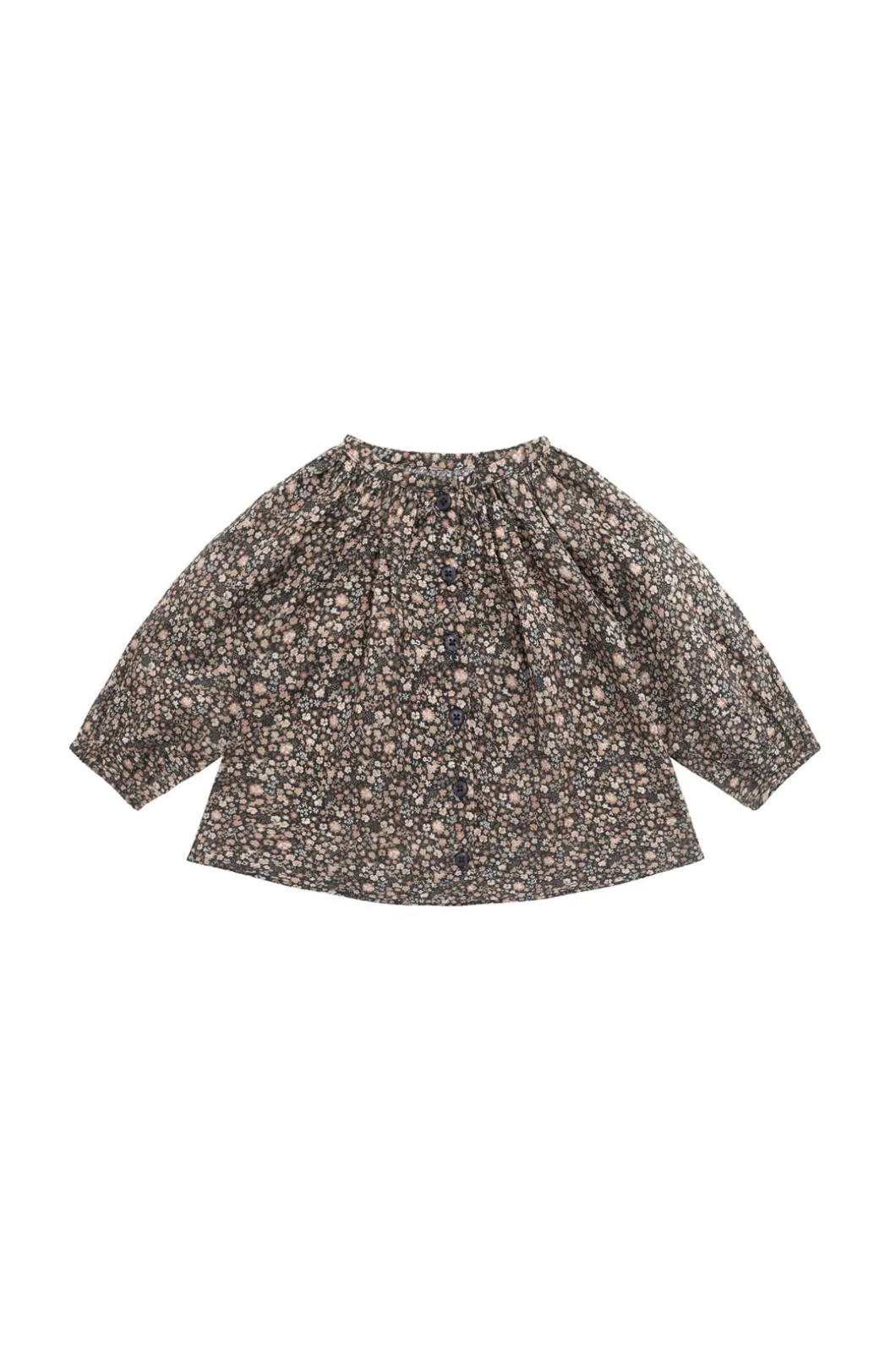 Organic Cotton Heather Blouse - Winter Moonless Night