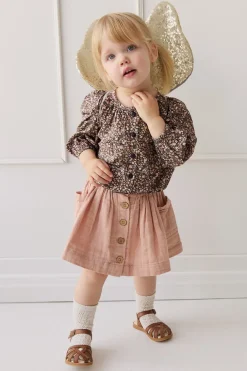 Organic Cotton Heather Blouse - Winter Moonless Night
