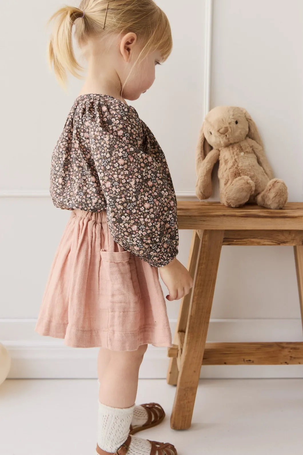 Organic Cotton Heather Blouse - Winter Moonless Night