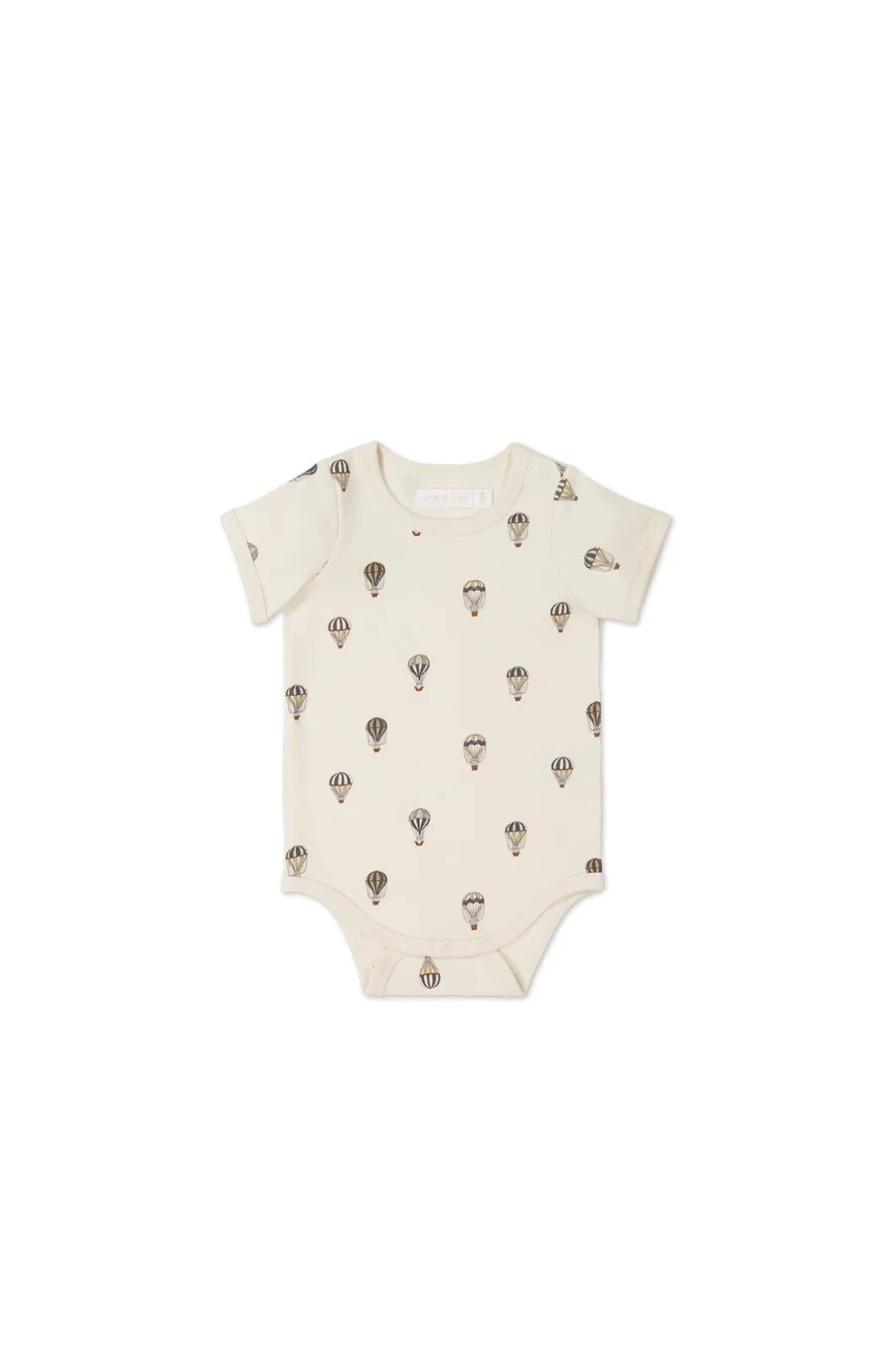 Organic Cotton Hudson Short Sleeve Bodysuit - Montgolfiere Cloud