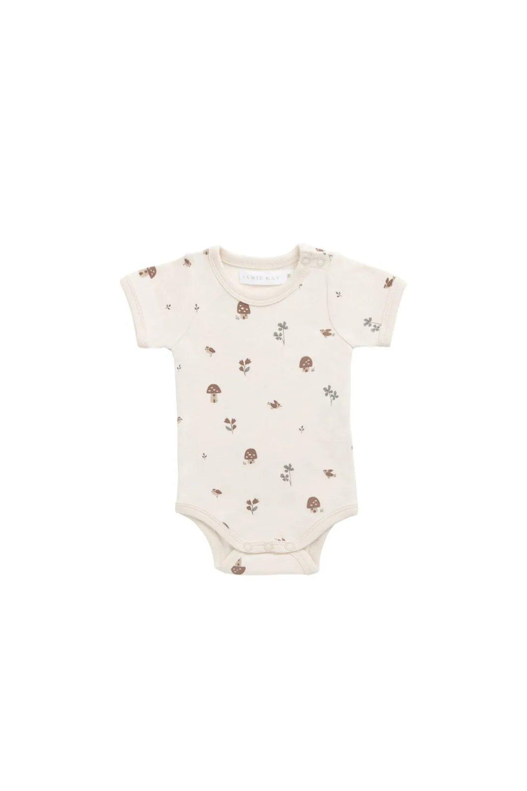 Organic Cotton Hudson Short Sleeve Bodysuit - Le Champignon