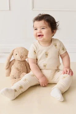 Organic Cotton Hudson Short Sleeve Bodysuit - Little Ted