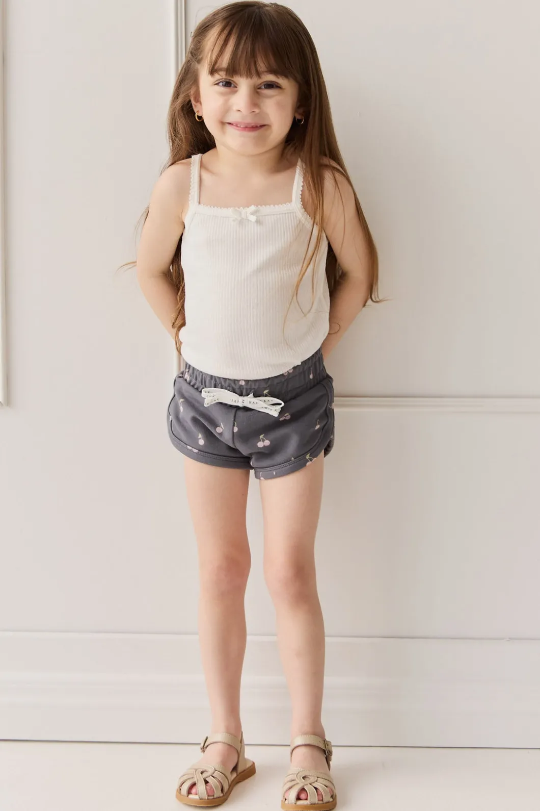 Organic Cotton Ivy Shortie - Cherry Love Lava