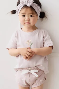 Organic Cotton Ivy Shortie - Simple Flowers Lilac
