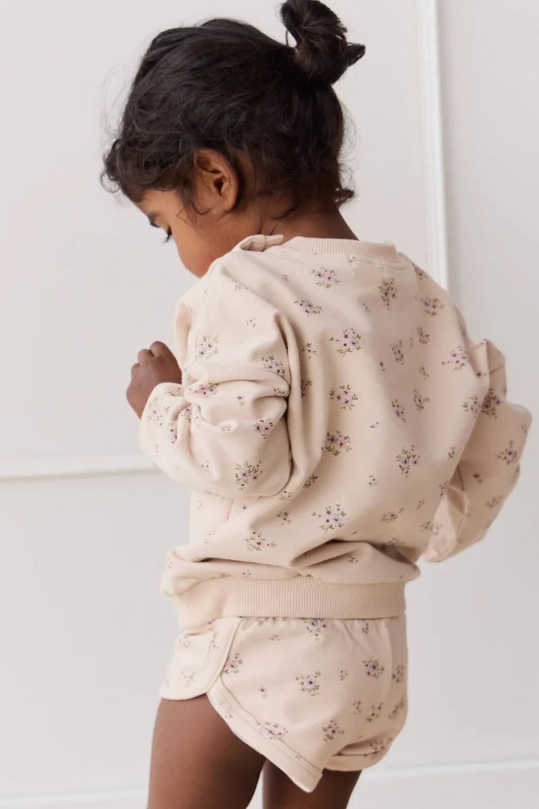 Organic Cotton Ivy Shortie - Goldie Bouquet Pink Tint