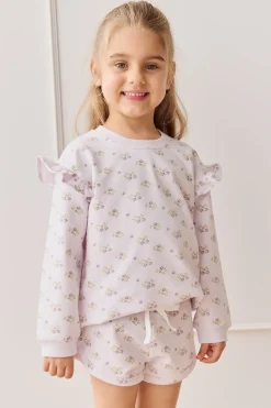 Organic Cotton Ivy Shortie - Rose Floral Pink