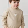 Organic Cotton Jalen Oversized Jumper - Biscuit Fresh Apple
