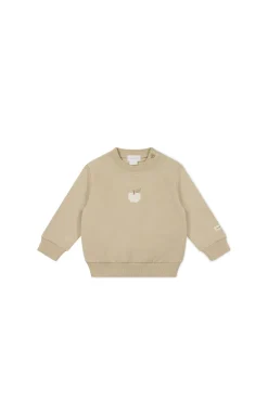 Organic Cotton Jalen Oversized Jumper - Biscuit Fresh Apple