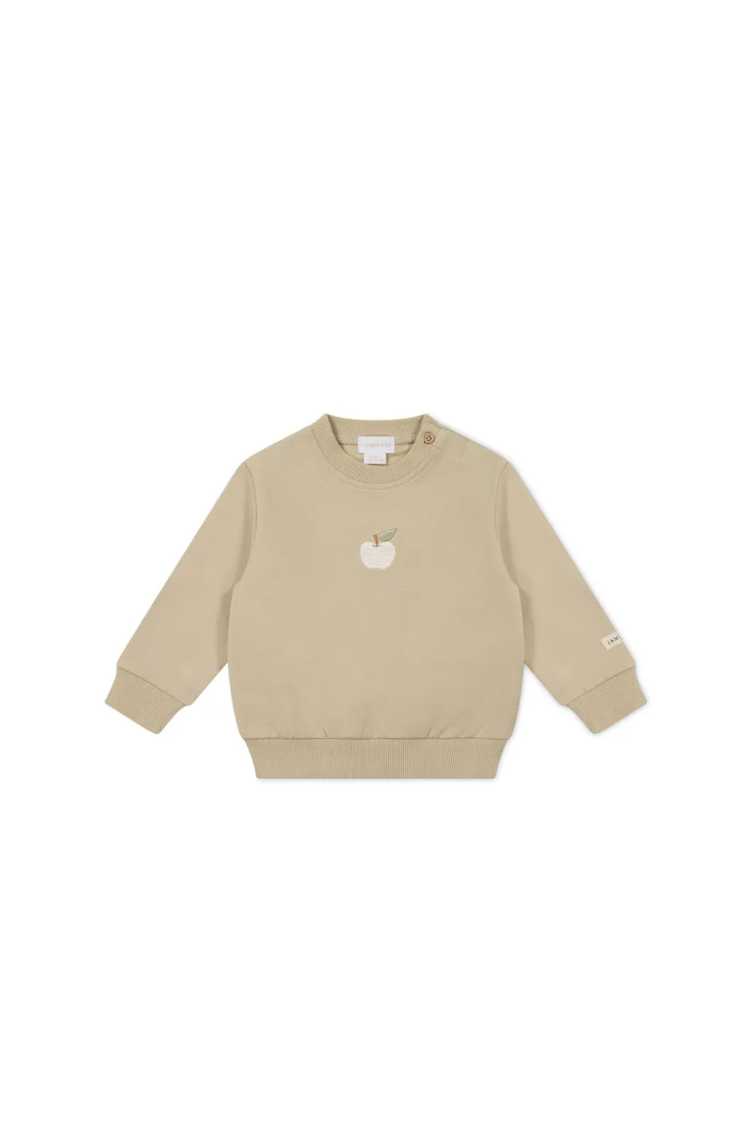 Organic Cotton Jalen Oversized Jumper - Biscuit Fresh Apple