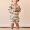 Organic Cotton Jalen Short - Raynor Stripe North Sea