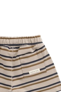 Organic Cotton Jalen Short - Raynor Stripe Pale Khaki