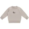 Organic Cotton Jermaine Sweatshirt - Hazy Taupe Whale