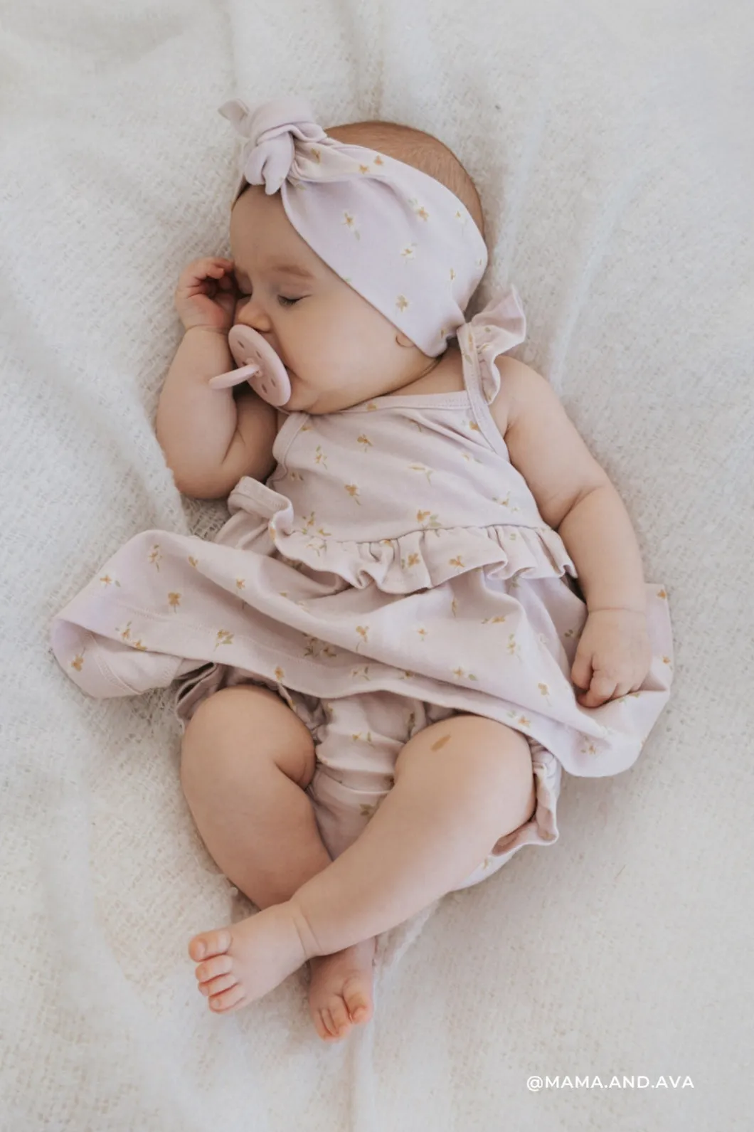 Organic Cotton Kaia Top - Simple Flowers Lilac