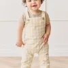 Organic Cotton Kingston Overall - Gingham Pale Khaki