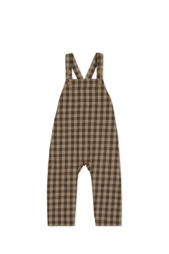Organic Cotton Kingston Overall - Gingham Shitake