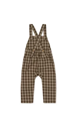 Organic Cotton Kingston Overall - Gingham Shitake