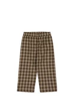 Organic Cotton Kingston Pant - Gingham Shitake