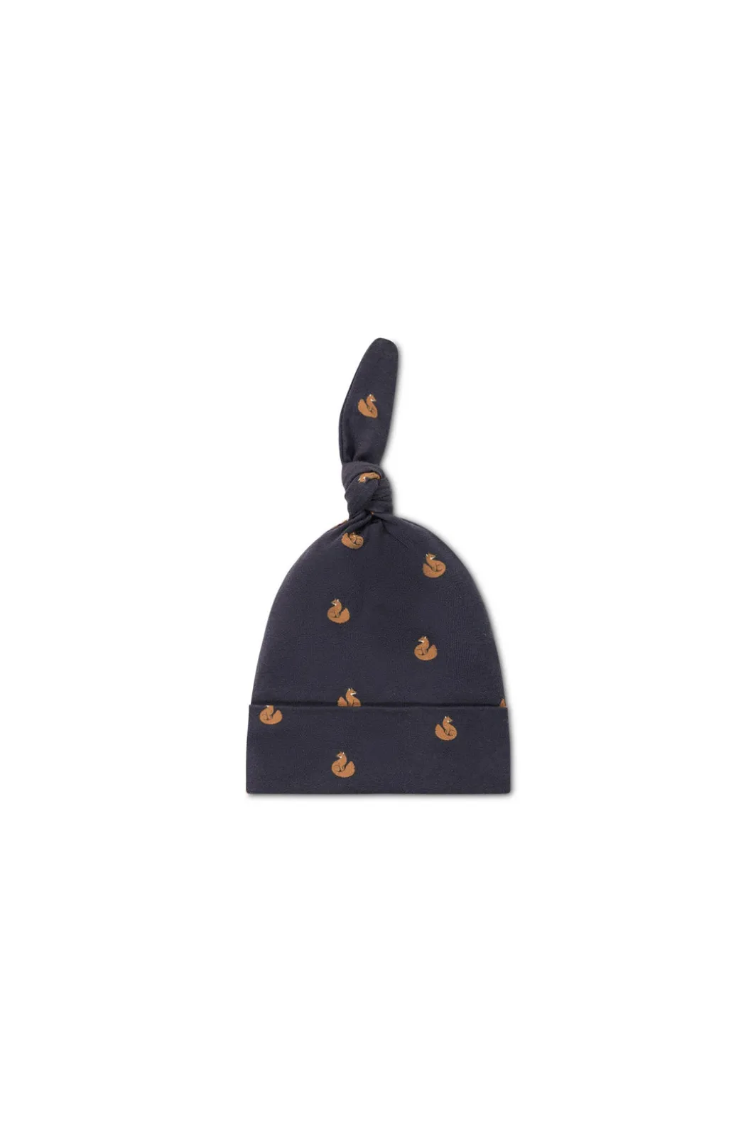 Organic Cotton Knot Beanie - Fox Cubs Constellation