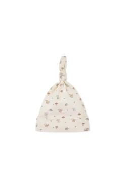 Organic Cotton Knot Beanie - Woodland Friends