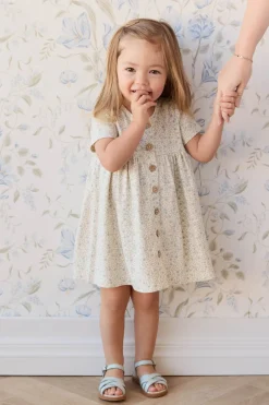 Organic Cotton Lola Dress - Elodie Whisper White