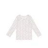 Organic Cotton Long Sleeve Top - Rose Floral Pink