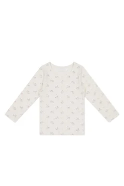 Organic Cotton Long Sleeve Top - Thelma Orchid