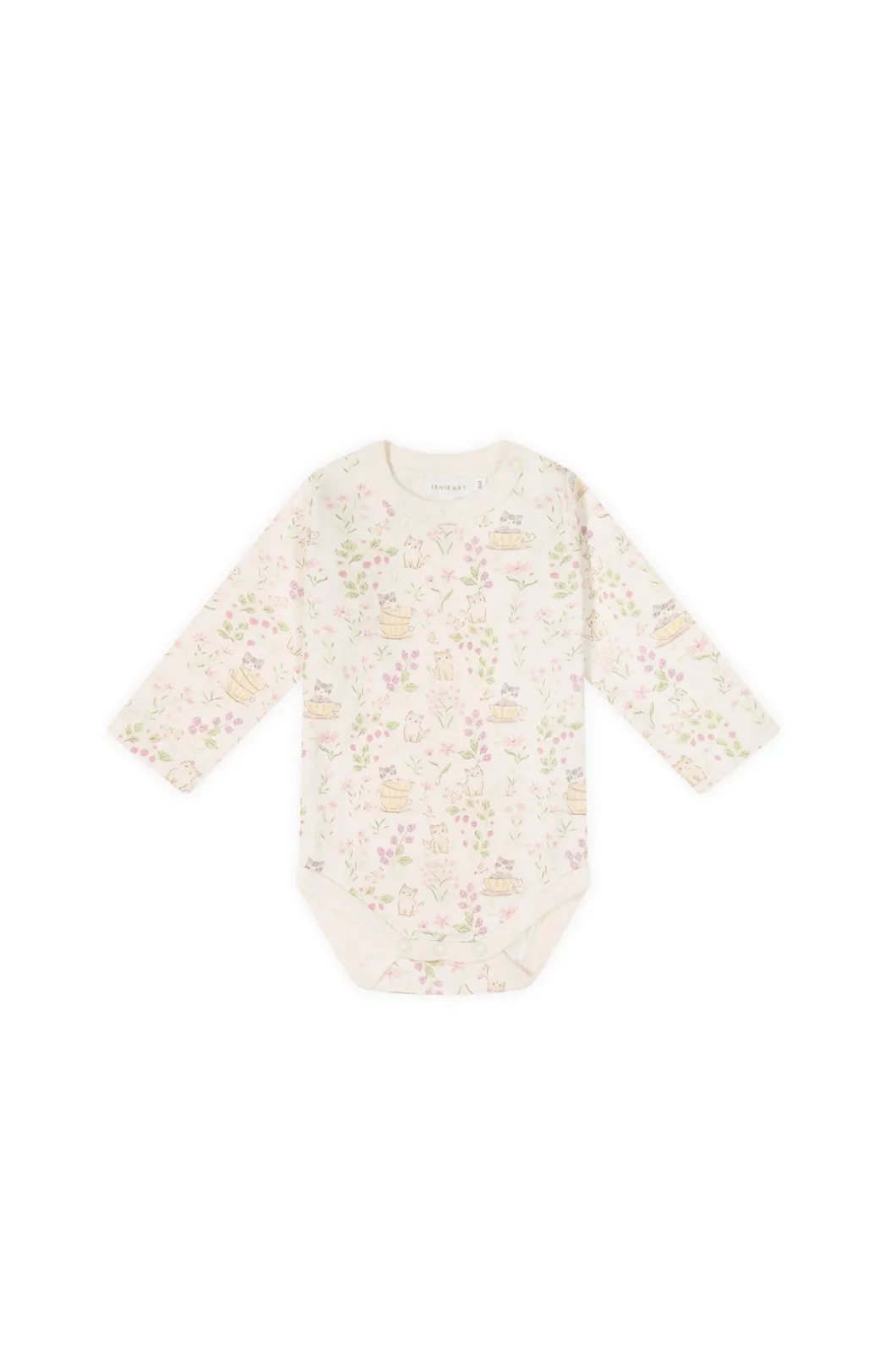 Organic Cotton Long Sleeve Bodysuit - Moons Garden