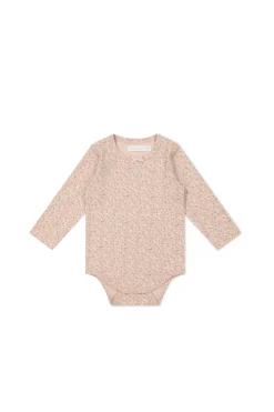 Organic Cotton Long Sleeve Bodysuit - Amber Rose