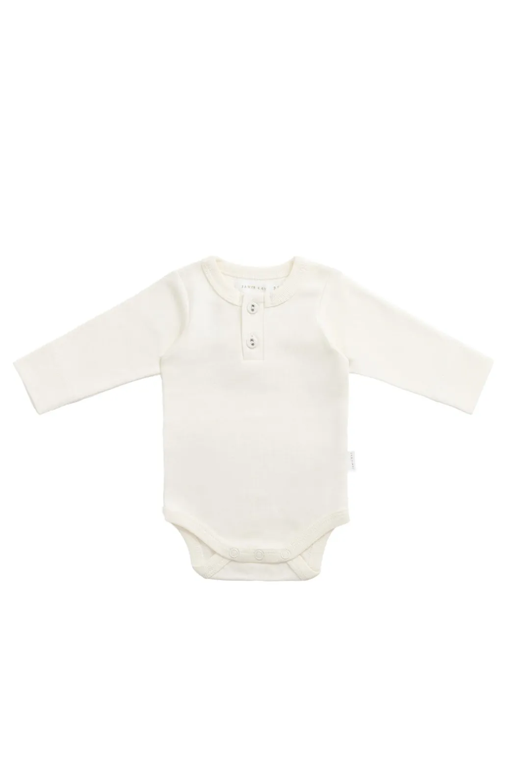Organic Cotton Long Sleeve Bodysuit - Buttermilk