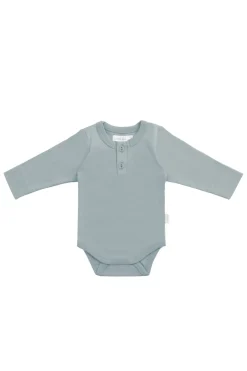 Organic Cotton Long Sleeve Bodysuit - Pond