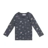 Organic Cotton Long Sleeve Top - Petite Fleur Lava