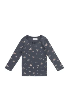 Organic Cotton Long Sleeve Top - Petite Fleur Lava