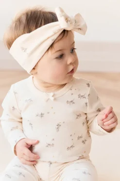 Organic Cotton Long Sleeve Bodysuit - Playful Kittens