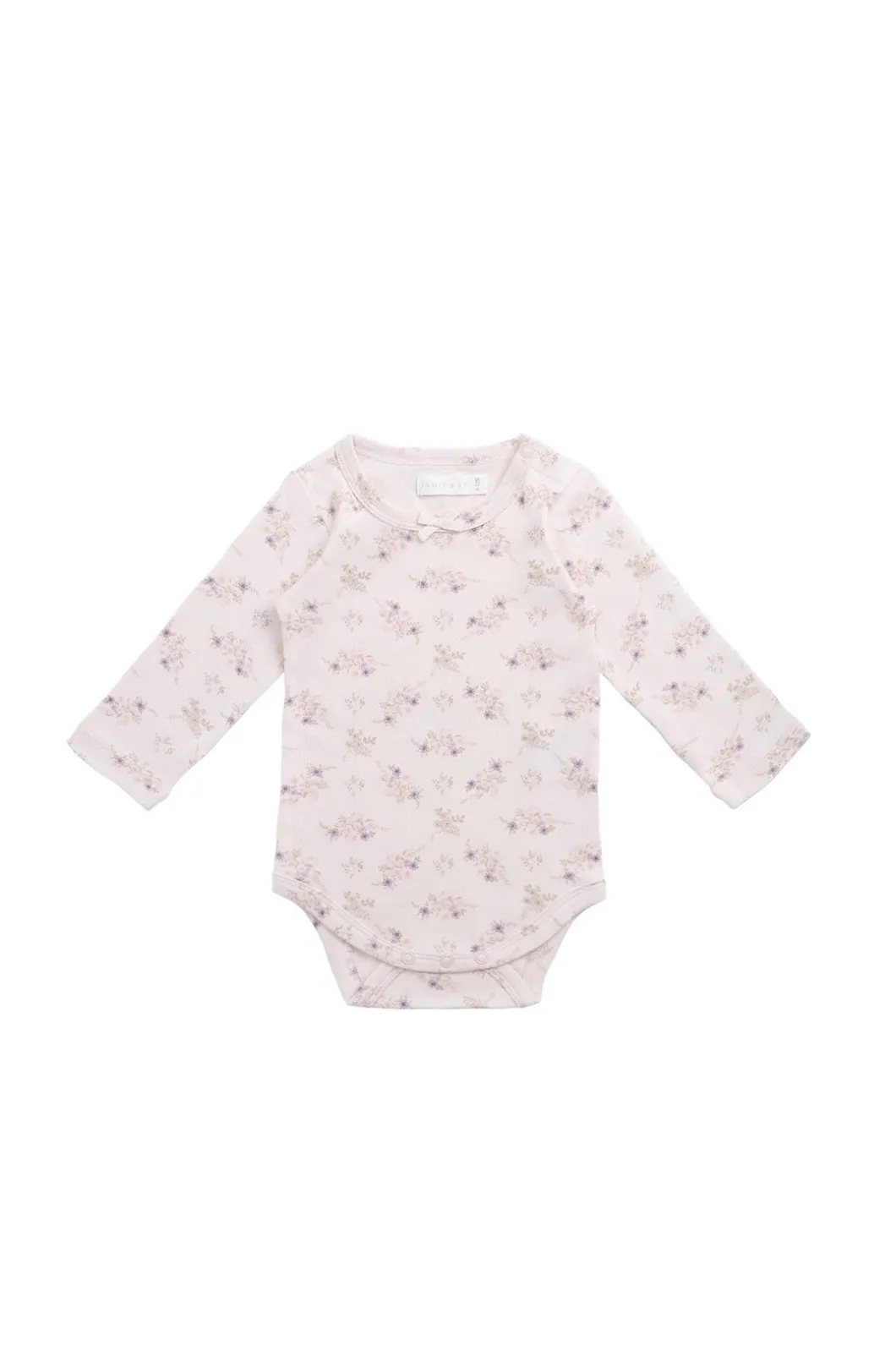 Organic Cotton Long Sleeve Bodysuit - Sweet Pea Floral