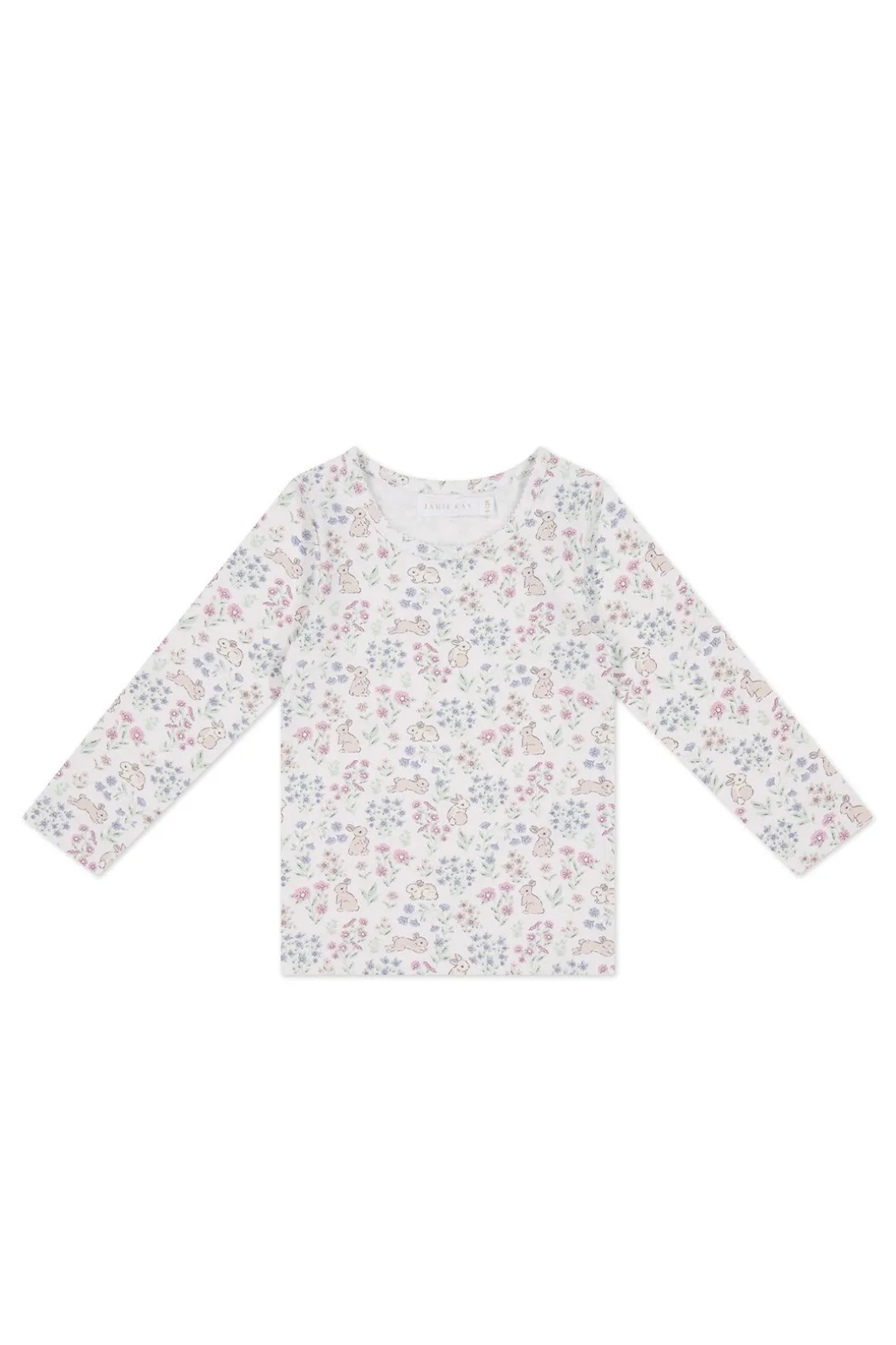 Organic Cotton Long Sleeve Top - Penny's Egg Hunt Parisian Pink
