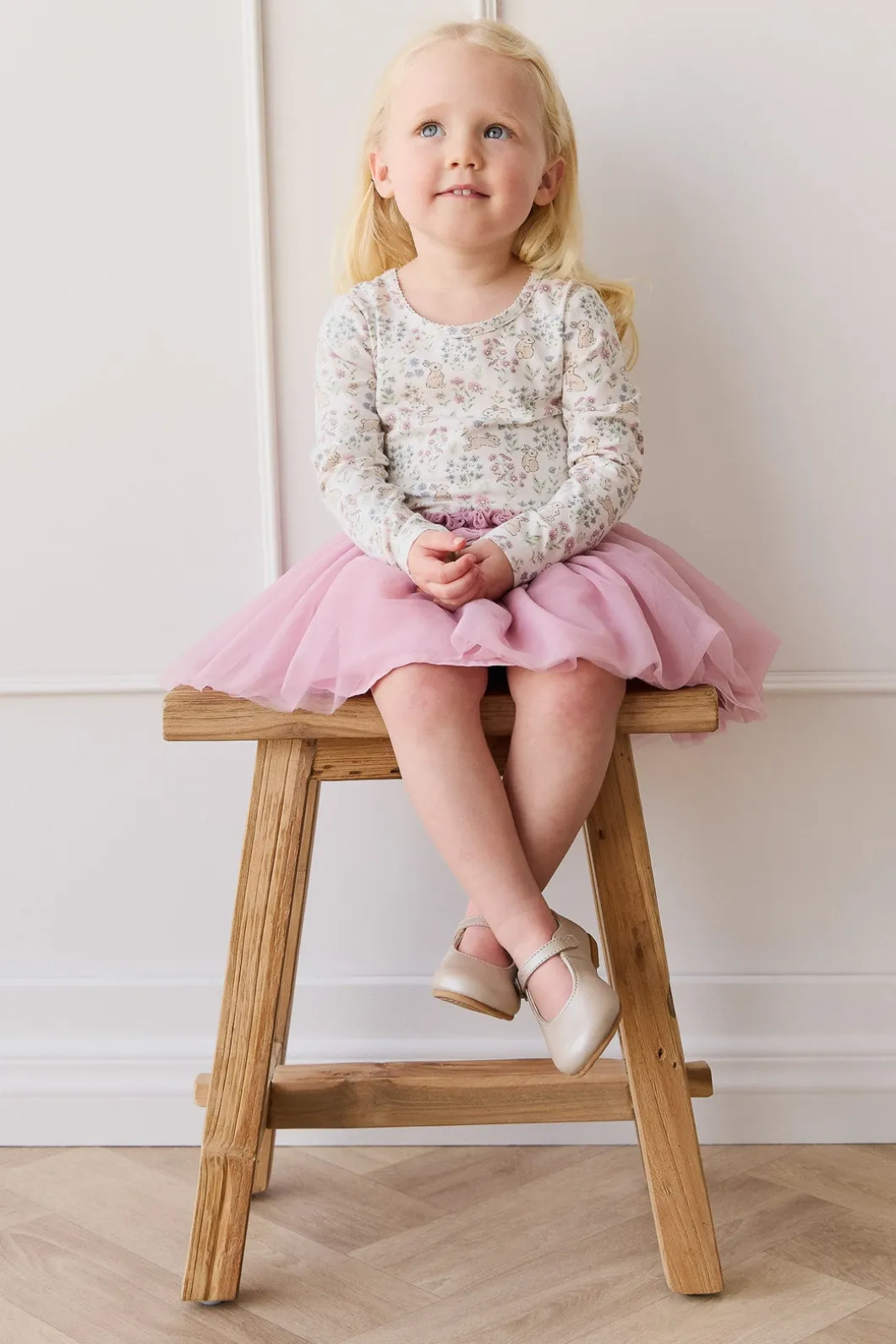 Organic Cotton Long Sleeve Top - Penny's Egg Hunt Parisian Pink