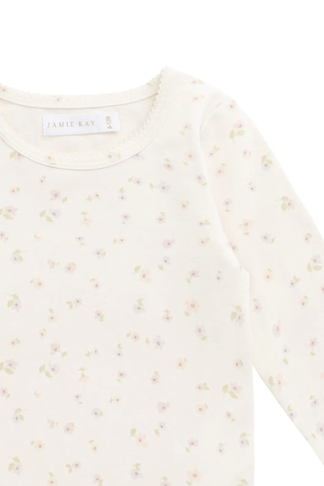 Organic Cotton Long Sleeve Top - Briella Whisper