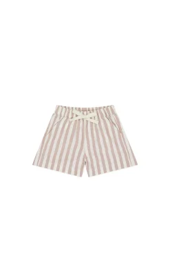 Organic Cotton Louis Short - Vertical Stripe Tiger/Cloud