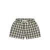 Organic Cotton Louis Short - Gingham Grape Leaf